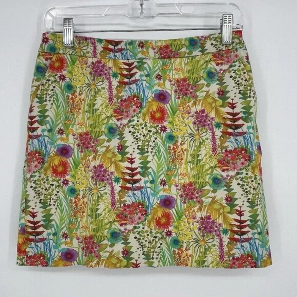 J. Crew Liberty Art Fabrics Size 0 Tresco‎ Floral Mini Preppy Colorful Summer